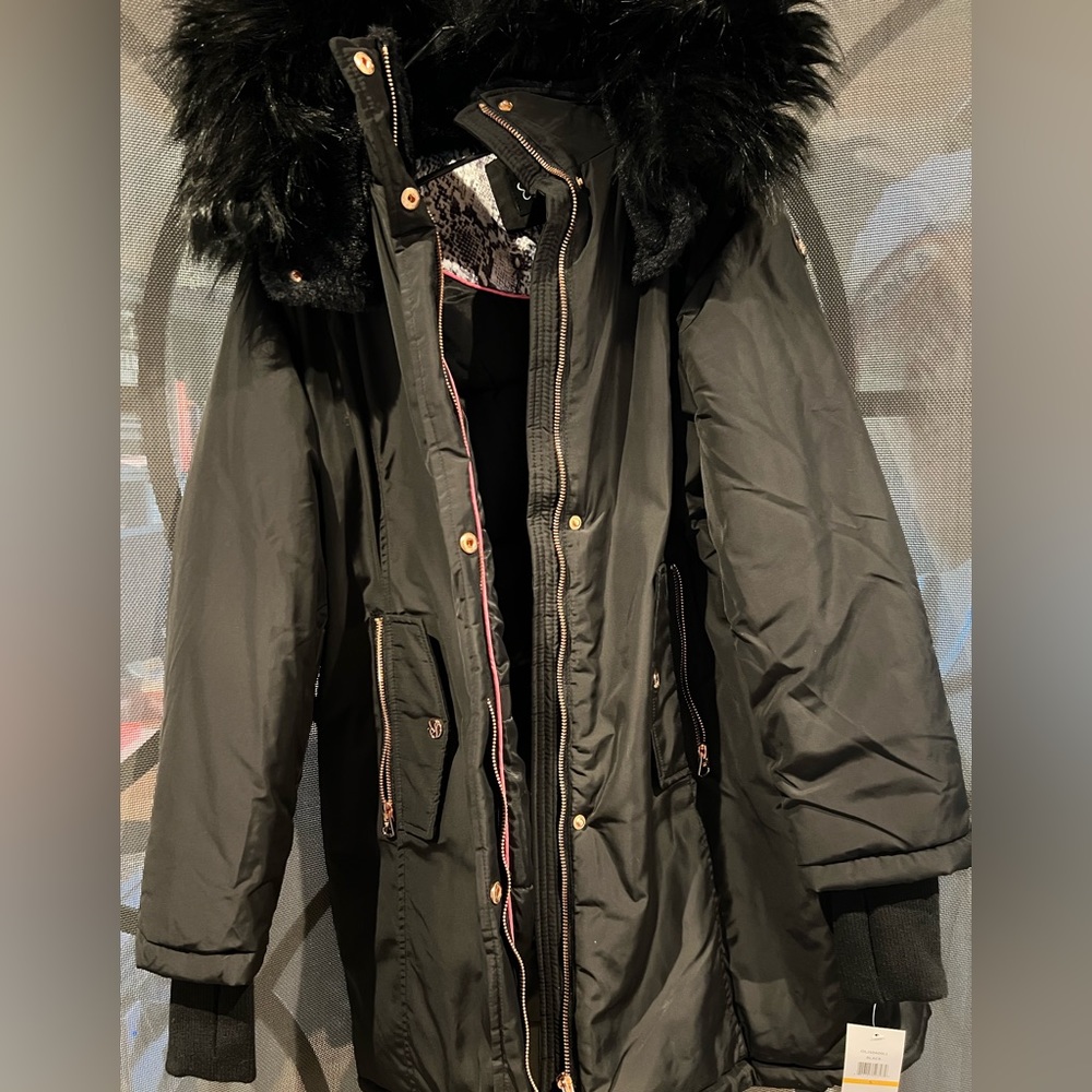 JESSICA SIMPSON WINTER COAT FAUX FUR HOOD